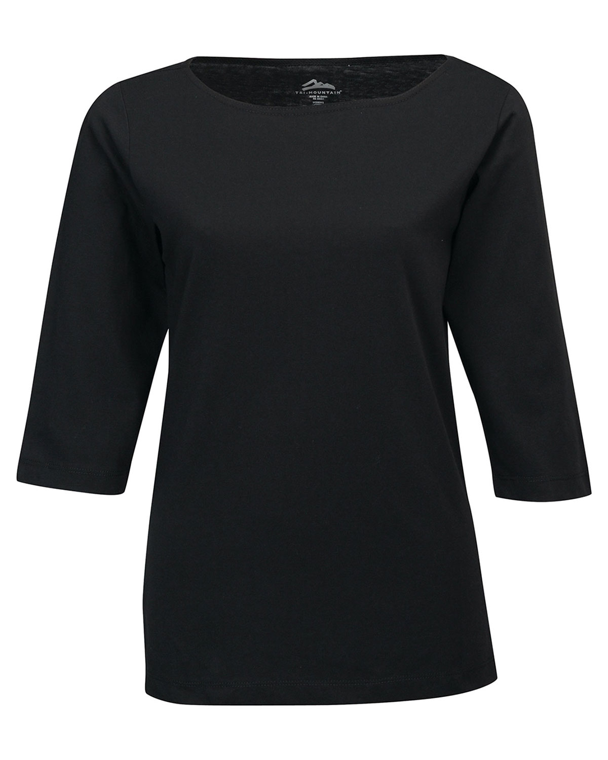 Tri-Mountain 139 Women Cotton/Poly 60/40 Knit Top, W/ 3/4 Sleeve ...