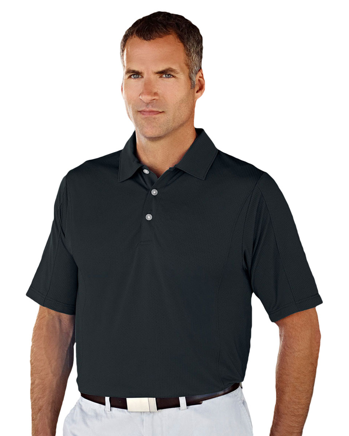 Tri-Mountain 438 Men 90% Polyester / 10% Spandex Knit Polo Shirt ...