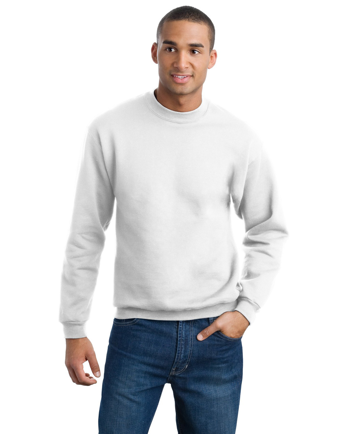 Jerzees 4662M Men Super Sweats Crewneck Sweatshirt-BigNTallApparel.com