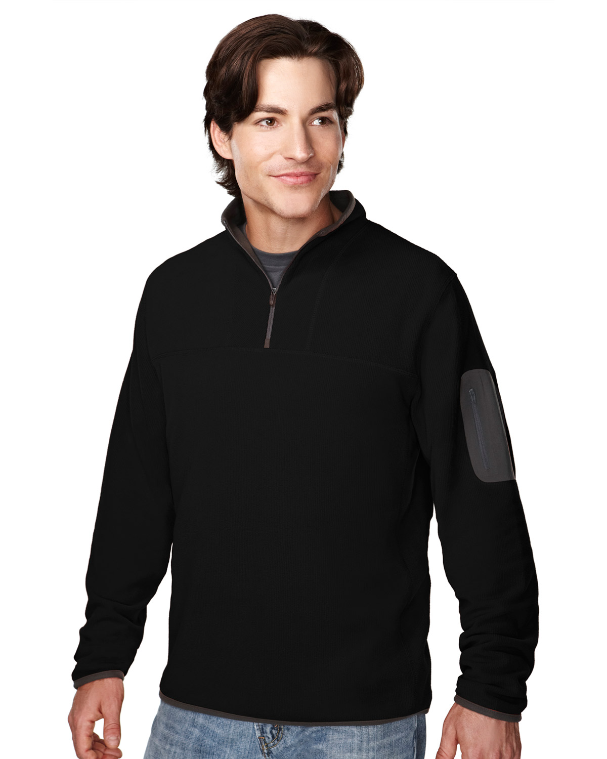Tri-Mountain 7048 Men 100% Polyester Fleece 1/4 Zipper Pullover ...