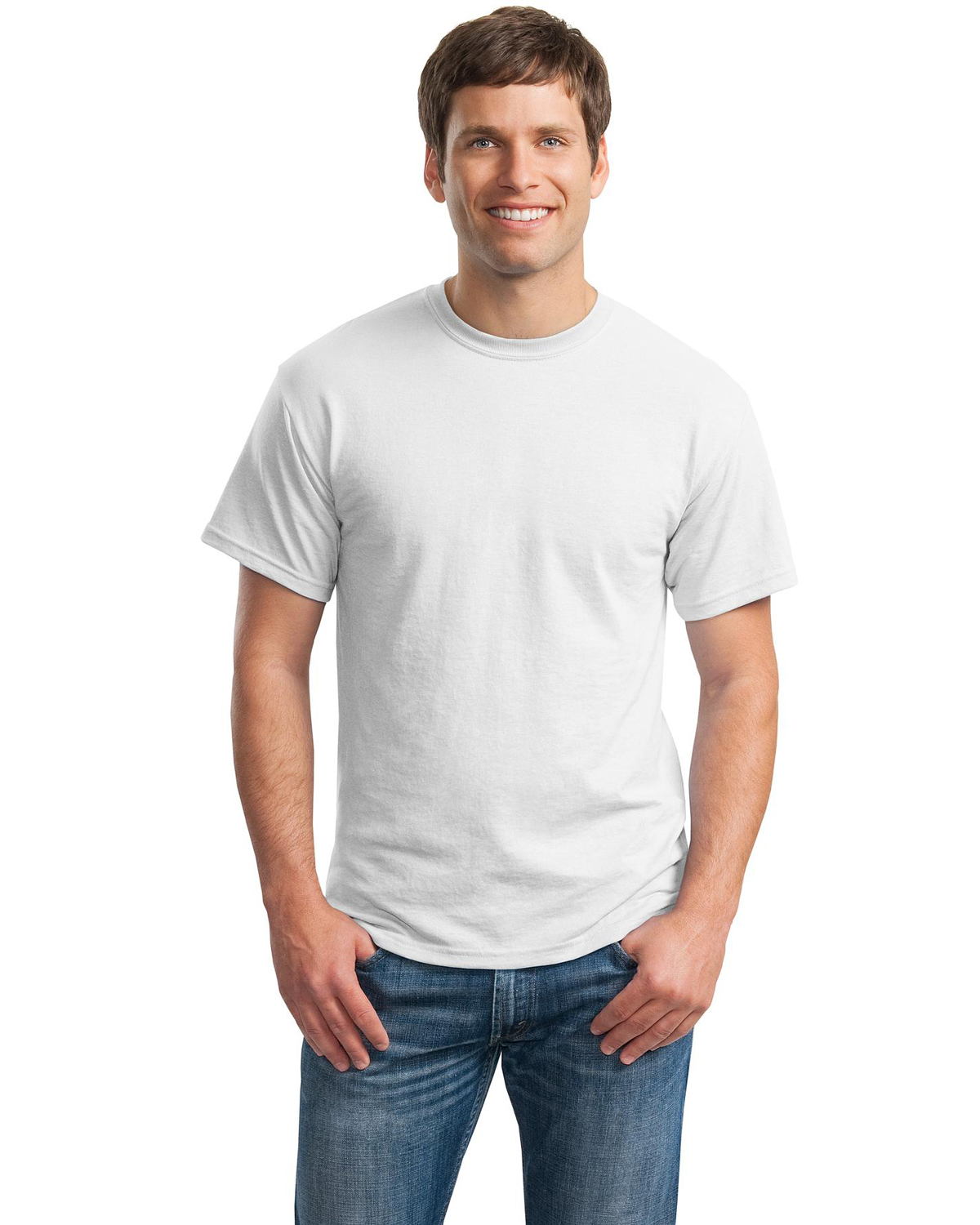 Gildan 8000 Men Ultra Blend 50/50 Cotton/Poly Tshirt-BigNTallApparel.com