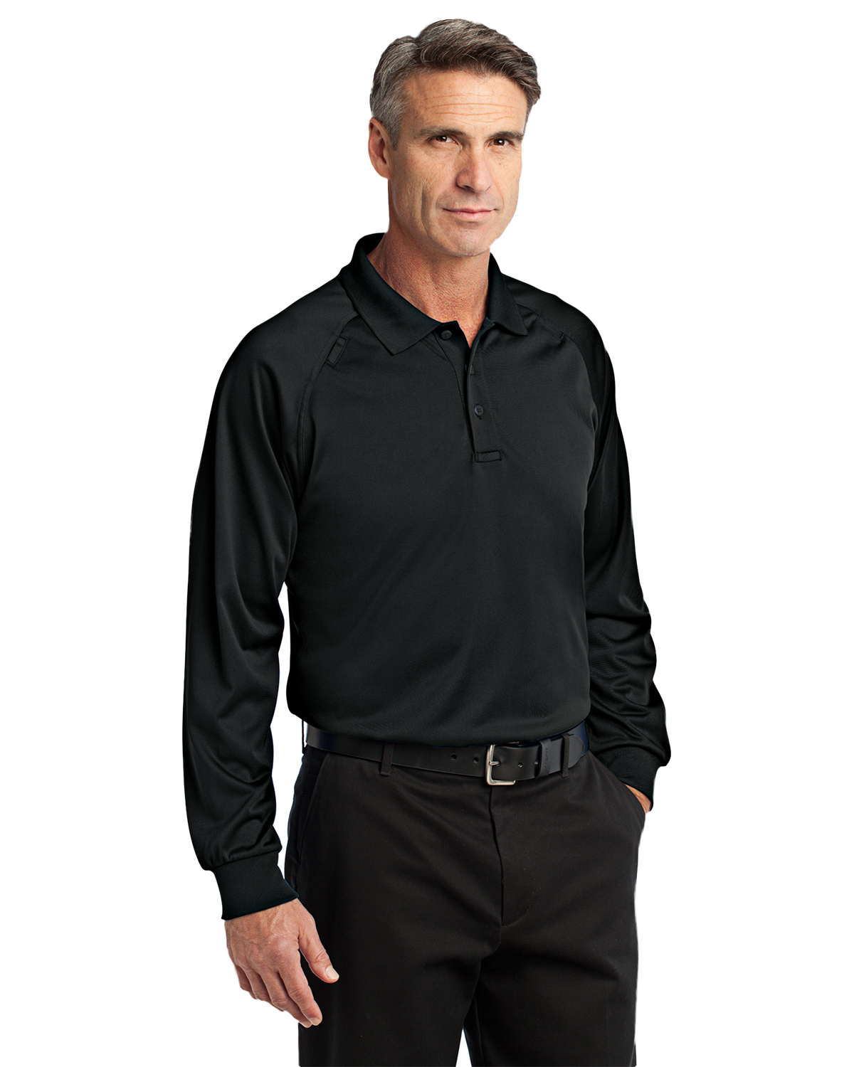 CornerStone CS410LS Men Select Long Sleeve Snag-Proof Tactical Polo-BigNTallApparel.com