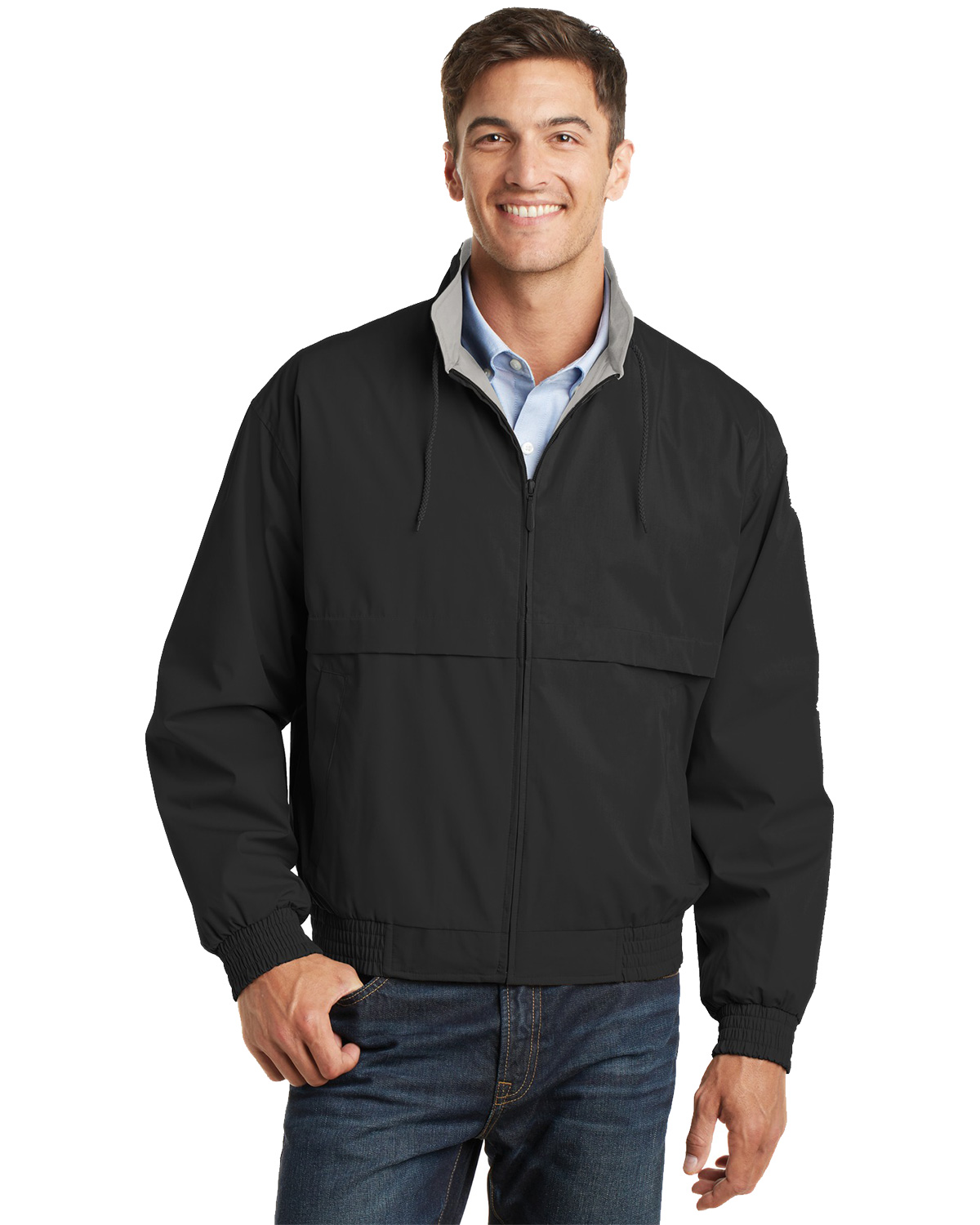 Port Authority J753 Men Classic Poplin Jacket-BigNTallApparel.com