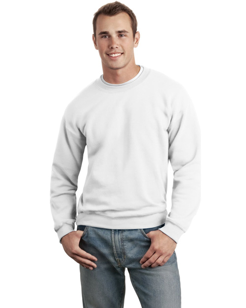 Gildan 12000 Men Ultra Blend Crewneck Sweatshirt White at bigntallapparel