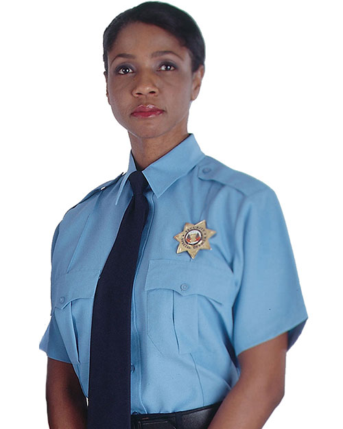 Edwards 1225 Women Security Short Sleeve Shirt blue at bigntallapparel