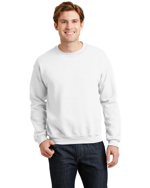 Gildan 18000 Men Heavy Blend Crewneck Sweatshirt White at bigntallapparel