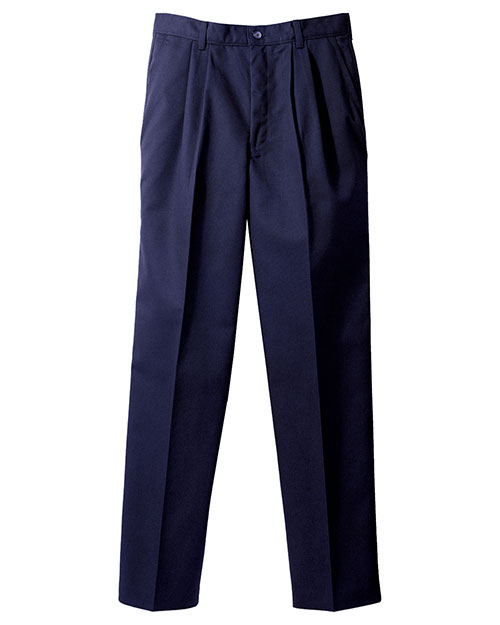 Edwards 2670 Men Blended Chino Pleated Pant Navy at bigntallapparel