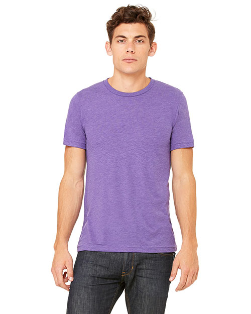 Canvas 3413C Men 4 Oz. Howard Tri-Blend T-Shirt Purple Triblend at bigntallapparel