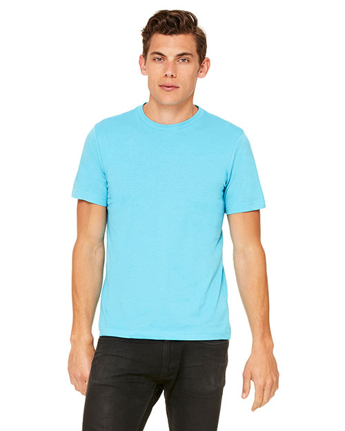 Canvas 3650 Men 3.6 Oz. Poly-Cotton T-Shirt Turquoise at bigntallapparel