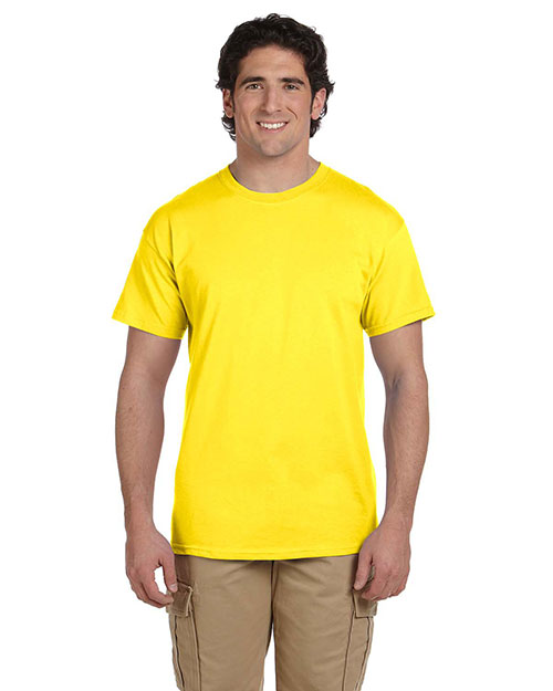 Fruit Of The Loom 3931 Men   5.4 Oz. Heavy Cotton T-Shirt Yellow at bigntallapparel
