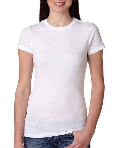 Bayside 4990 Women Fashion Jersey Tee White at bigntallapparel