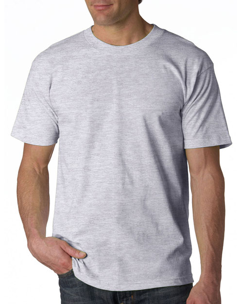 Bayside 5100 Men Adult Shortsleeve Cotton Tee Ash (99/1) at bigntallapparel