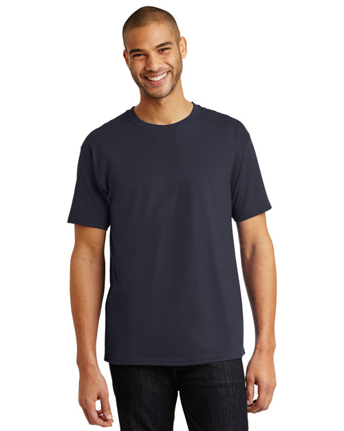 Hanes 5250 Men Tagless 100% Comfortsoft Cotton T Shirt Deep Navy at bigntallapparel