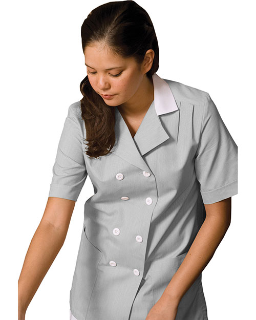 Edwards 7287 Women Pincord Tunic Dark Grey at bigntallapparel