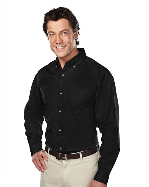 W700LS Tri-Mountain Men's Adjustable Long Sleeve Chest Pocket Twill Dress Shirt