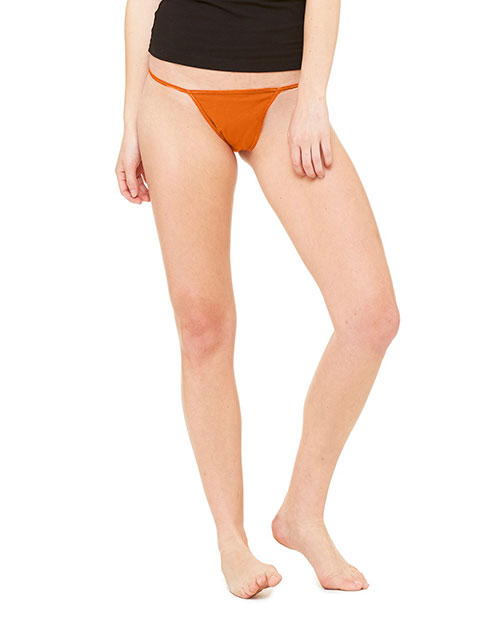 Bella B301  Cotton/Spandex Thong Bikini Orange at bigntallapparel