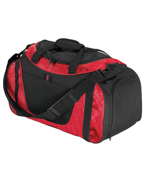 Port & Company BG1040  New   Twotone Small Duffel Red/Black at bigntallapparel