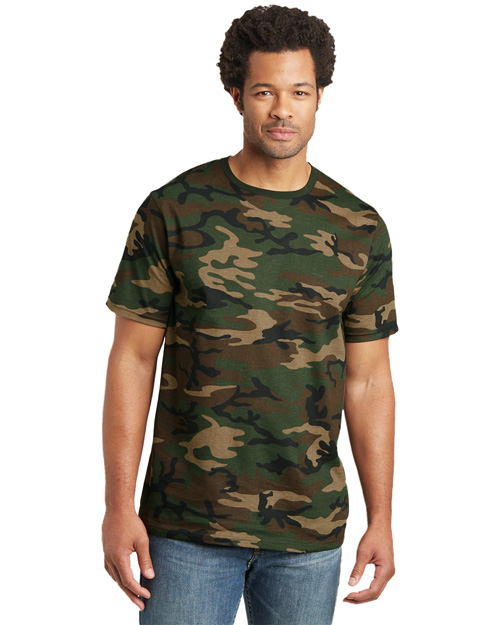 District Threads DT104C Men Camo Perfect Weight  Tee Military Camo at bigntallapparel