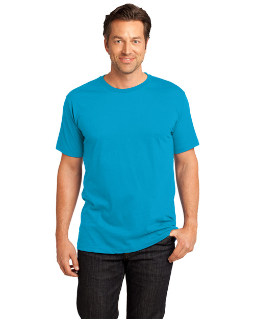 District Threads DT104 Men Short Sleeve Perfect Weight  Tee Bright Turquoise at bigntallapparel