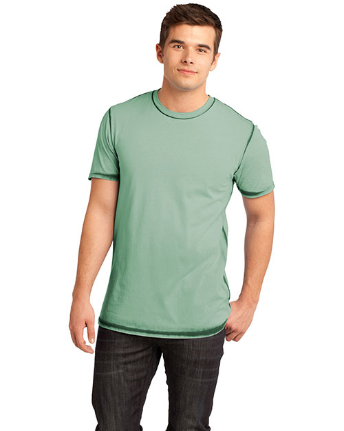 District Threads DT1200 Men Faded Crew Tee Forest Green at bigntallapparel