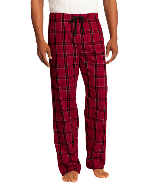District Threads DT1800 Men Flannel Plaid Pant New Red at bigntallapparel