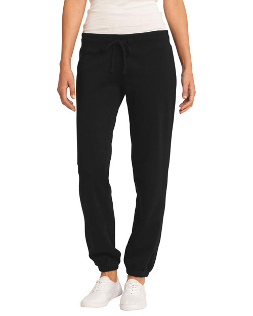District Threads DT294 Womenjuniors Core Fleece Pant Black at bigntallapparel