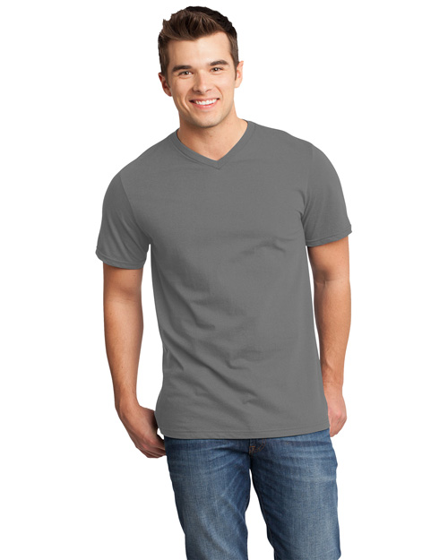 District Threads DT6500 Men Very Important V-Neck Tee Grey at bigntallapparel