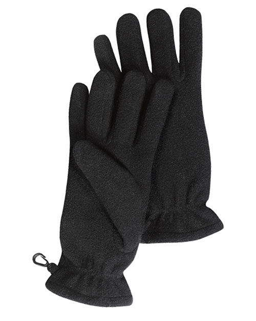 Port Authority GL01  Fleece Gloves Black at bigntallapparel