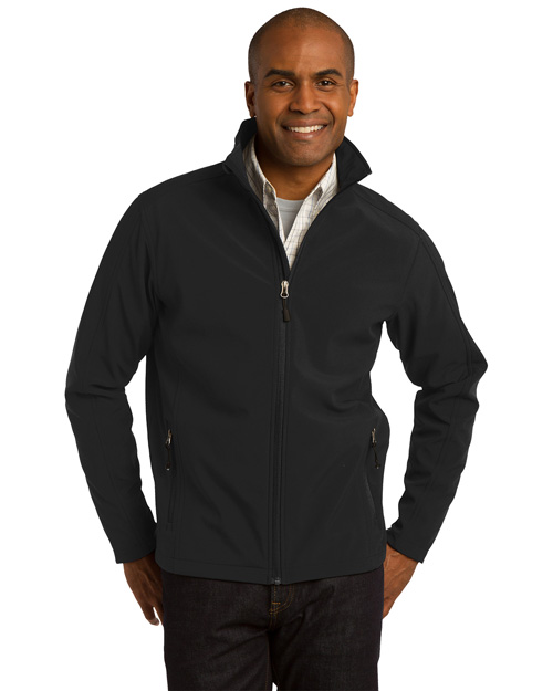 Port Authority TLJ317 Men Tall Core Soft Shell Jacket Black at bigntallapparel