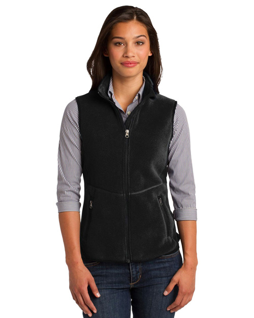 Port Authority L228 Women Rtek Pro Fleece Fullzip Vest Black/Black at bigntallapparel
