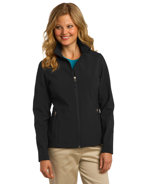 Port Authority L317 Women Core Soft Shell Jacket Black at bigntallapparel