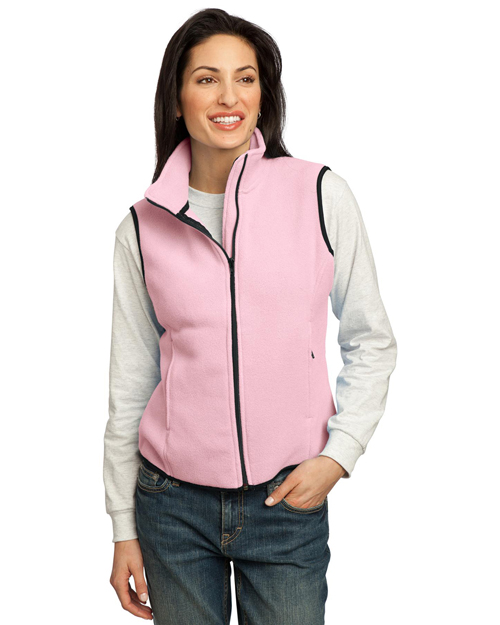 Port Authority LP79 Women R-Tek Fleece Vest Light Pink at bigntallapparel