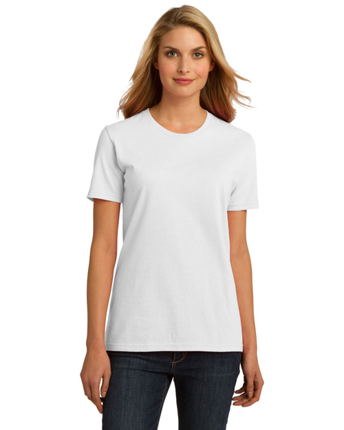 Port & Company LPC150ORG Women Essential 100% Organic Ring Spun Cotton Tshirt White at bigntallapparel