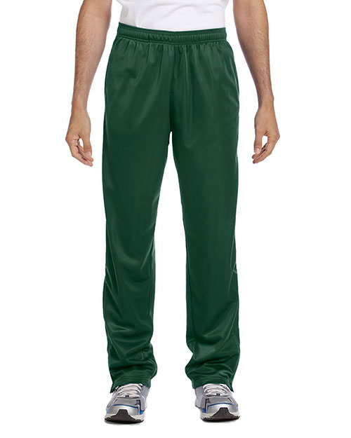 Harriton M391 Men Tricot Track Pants Dark Green at bigntallapparel