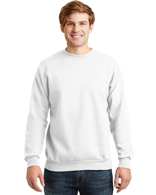 Hanes P160 Men Comfortblend Crewneck Sweatshirt White at bigntallapparel