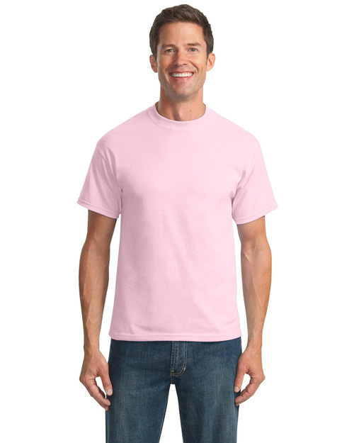 Port & Company PC55 Men 50/50 Cotton Poly 55ounce Tshirt Pale Pink at bigntallapparel