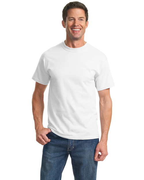 Port & Company PC61T Men 100% Cotton Essential T Shirt White at bigntallapparel