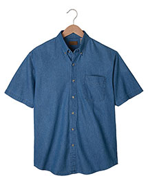 Edwards 1013 Men Mid-Weight Short Sleeve Denim Shirt