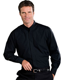 Edwards 1396 Men Long Sleeve Banded Collar Shirt at bigntallapparel