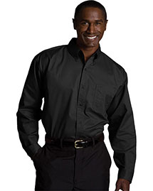 Edwards 1750 Men Cottonplus Long Sleeve Twill Shirt at bigntallapparel
