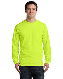 Gildan 2410 Men Ultra 100% Cotton Long Sleeve T-Shirt With Pocket at bigntallapparel