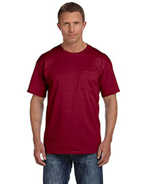 Fruit Of The Loom 3931P Men  5.4 Oz. Heavy Cotton Pocket T-Shirt at bigntallapparel