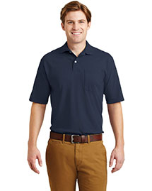 Jerzees 436MP Men Spotshield Jersey Knit Sport Shirt With Pocket at bigntallapparel
