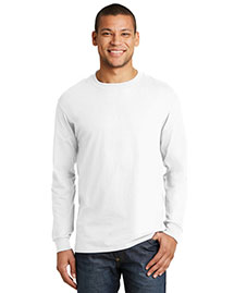 Hanes 5186 Men Beefy 100% Cotton Long Sleeve T Shirt
