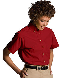 Edwards 5230 Women Easy Care Short Sleeve Poplin Shirt at bigntallapparel