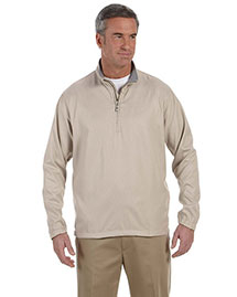 Ashworth 5330 Men Houndstooth Half-Zip Jacket at bigntallapparel