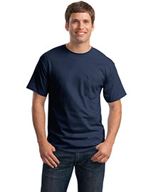 Hanes 5590 Men Tagless 100% Comfortsoft Cotton T Shirt With Pocket