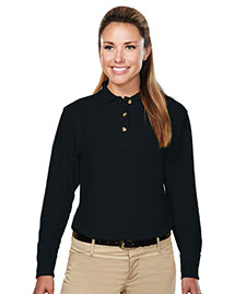 Tri-Mountain 602 Women 60/40 Pique Long Sleeve Golf Shirt
