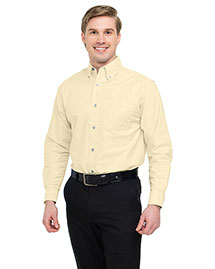 Tri-Mountain 750 Men Stain Resistant Long Sleeve Oxford Dress Shirt