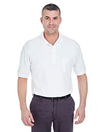 Ultraclub 8544 Men Pocket Pique Polo at bigntallapparel